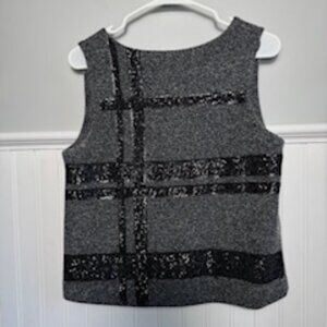 Banana Republic black herringbone top